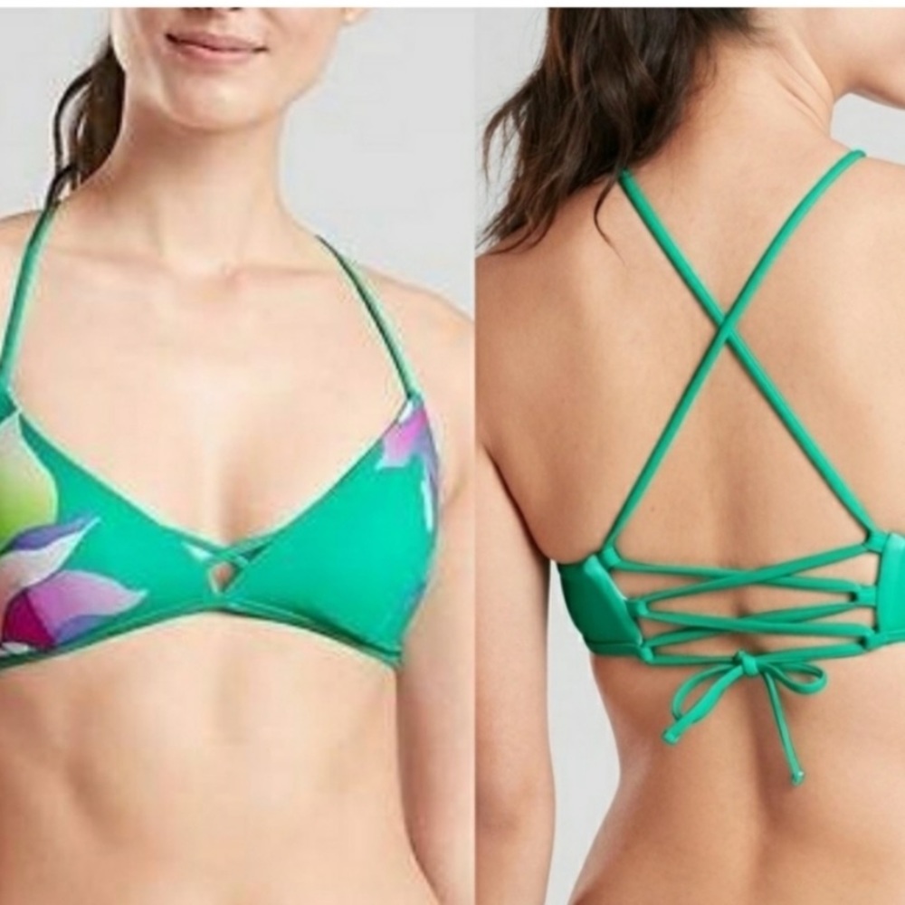 Athleta Bikini XXS Green Floral